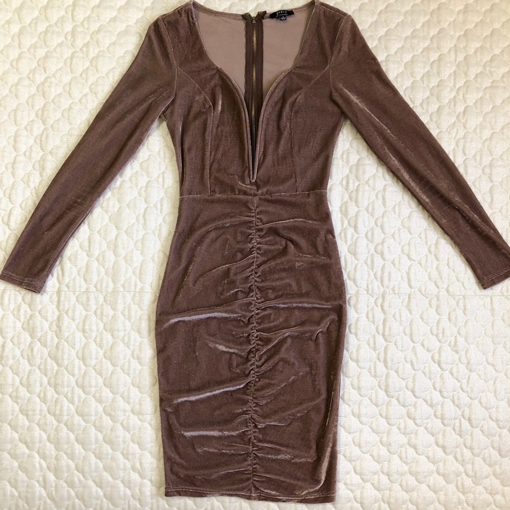 Mauve velvet dress
